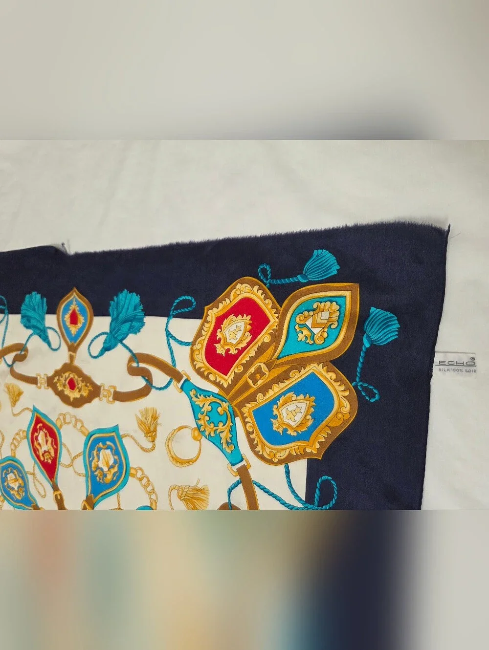 Vintage Echo Silk Square Scarf